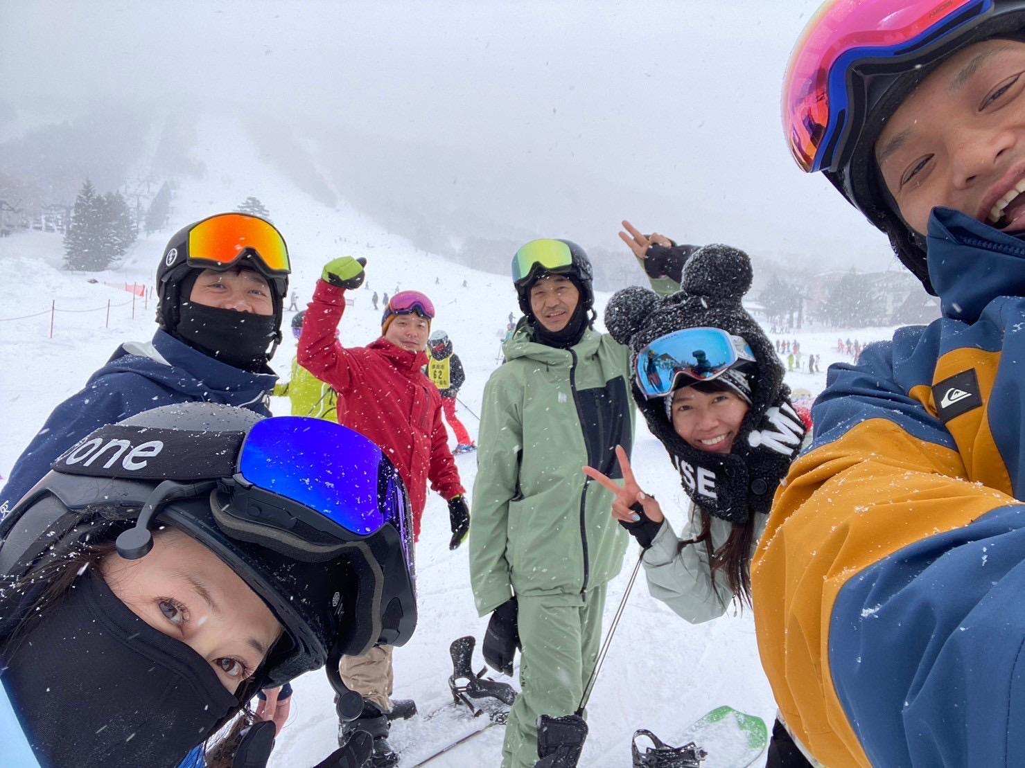 皆でスノーボード